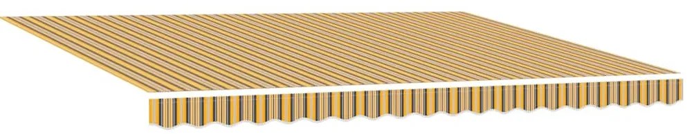 Toldo Retrátil Automático com Listras Multicoloridas LED 450x300 cm