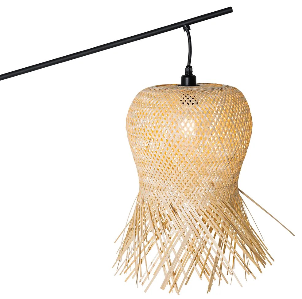 Candeeiro de pé para exterior oriental bambu IP44 - Carlos