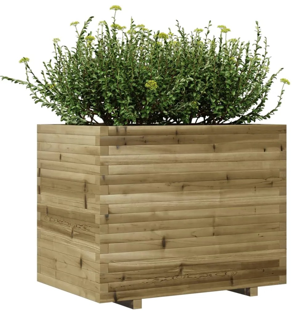 Vaso/floreira de jardim 90x60x72,5 cm madeira pinho impregnada