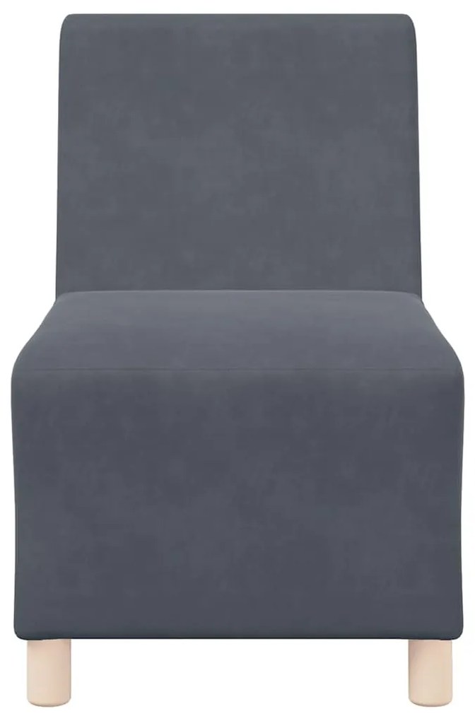 Poltrona sem braços 55 cm veludo verde-escuro