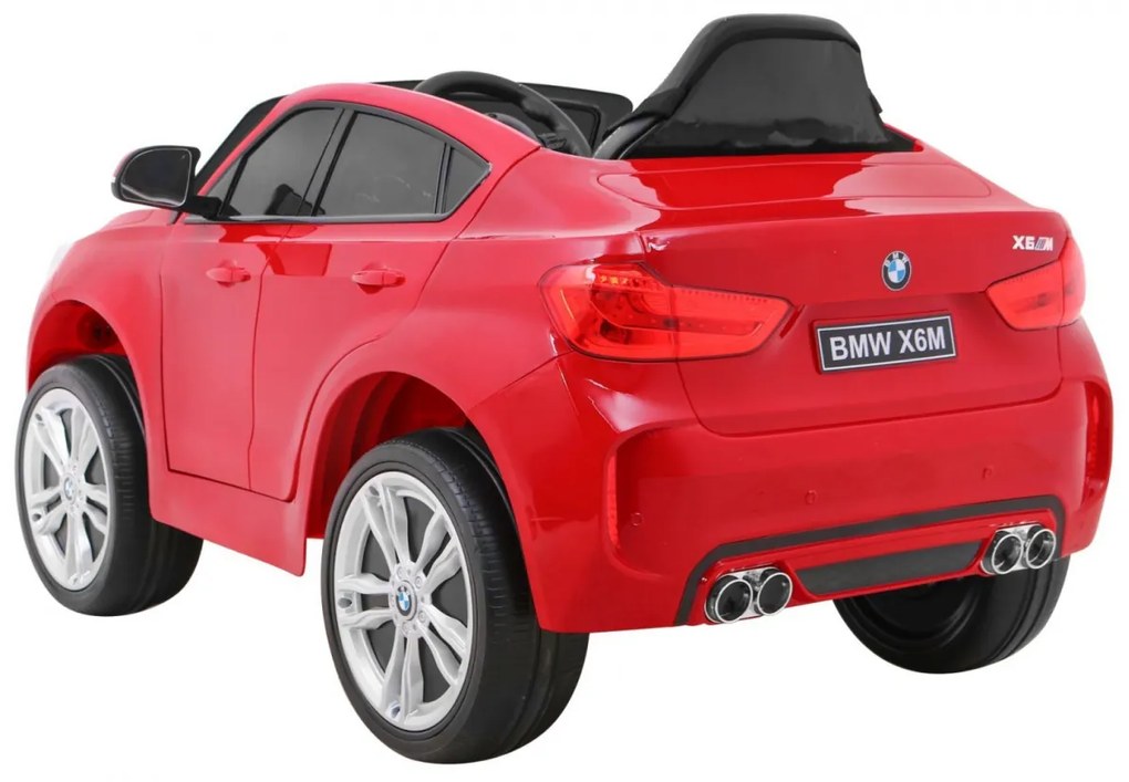 Carro elétrico para Crianças 12V BMW X6M Rodas de EVA, Assento de couro Vermelho Pintado