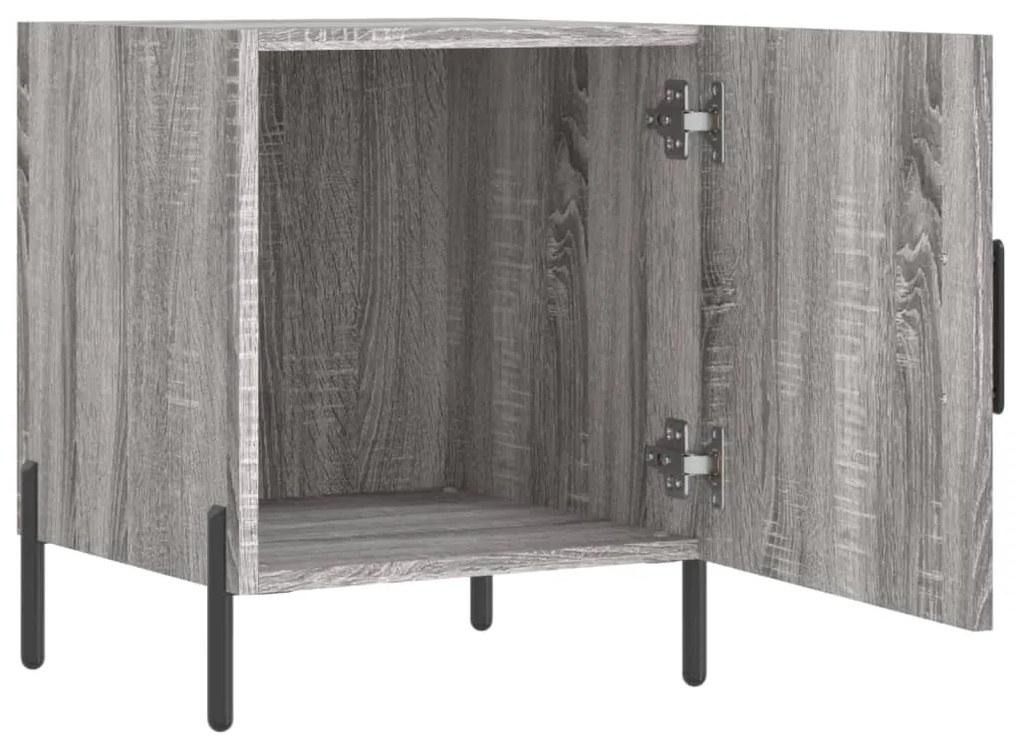 Mesa cabeceira 40x40x50 cm derivados de madeira cinzento sonoma