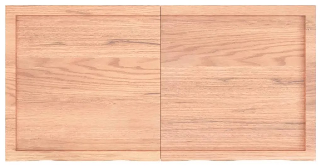 Bancada p/ WC 120x60x(2-4) cm madeira maciça tratada castanho