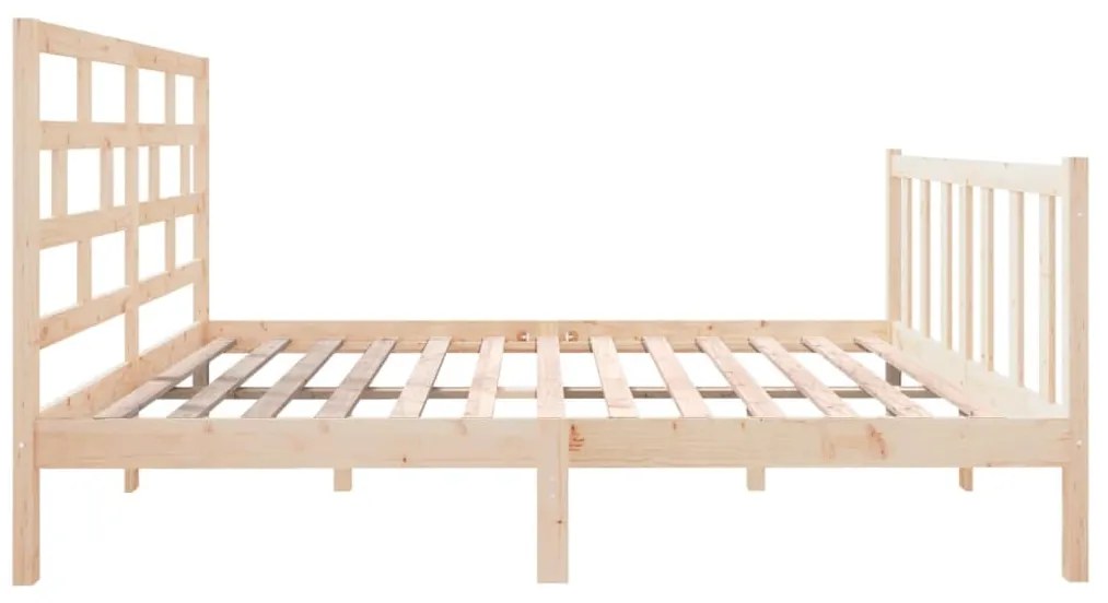 Estrutura de cama 140x190 cm pinho maciço