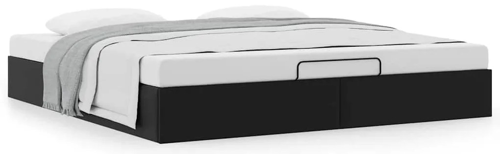 Estrutura de cama otomana sem colchão 180x200 cm preto
