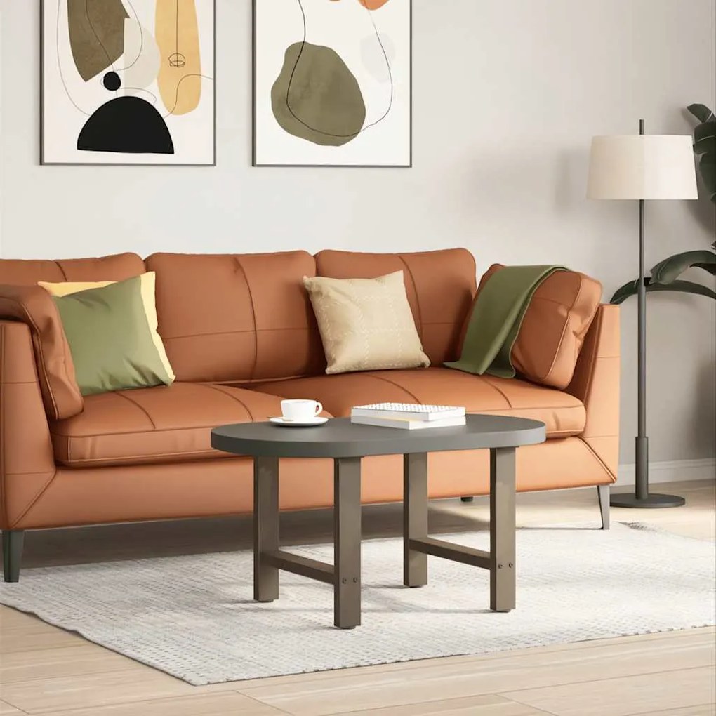 Pés para mesa de centro em aço natural, 2 peças, 50x (42-43) cm, aço