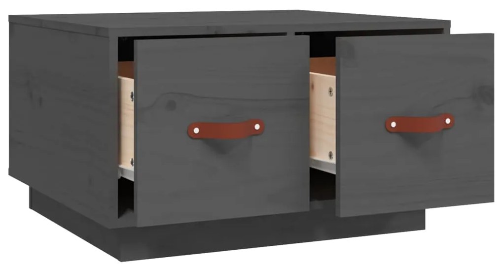 Mesa de centro 60x53x35 cm pinho maciço cinza