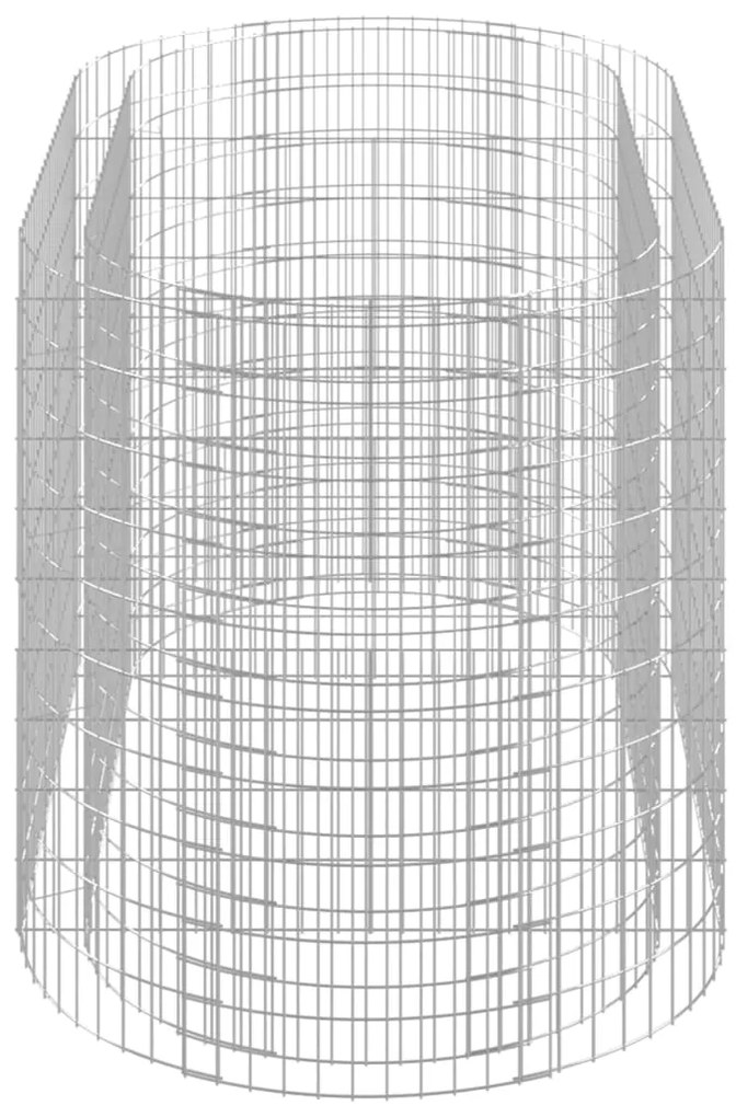 Canteiro elevado/cesto gabião 200x100x100 cm ferro galvanizado