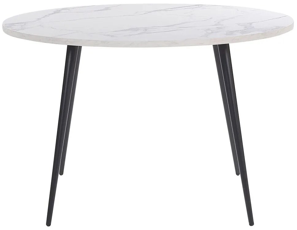 Mesa de jantar redonda de efeito mármore ⌀ 120 cm ODEON Beliani