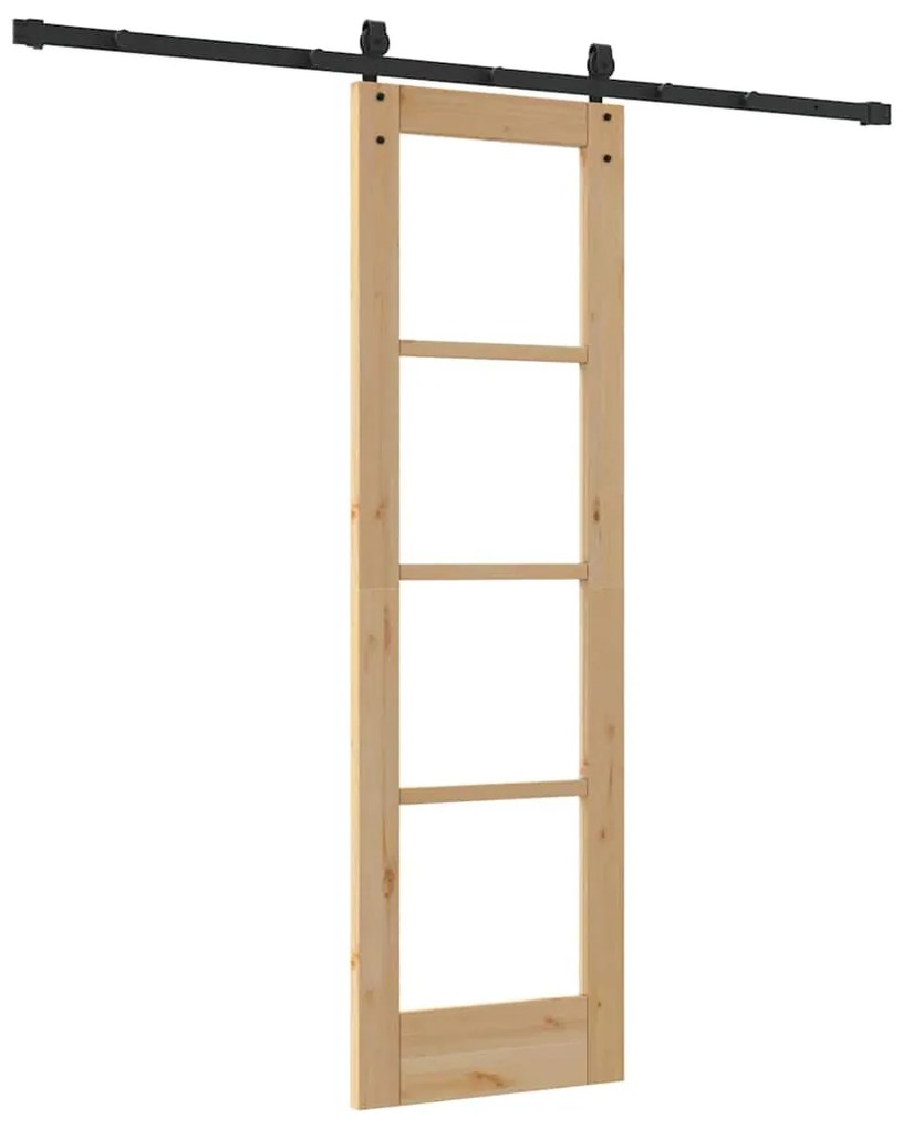 Conjunto de Porta Deslizante vidaXL com Hardware 61x198.5 cm Madeira d
