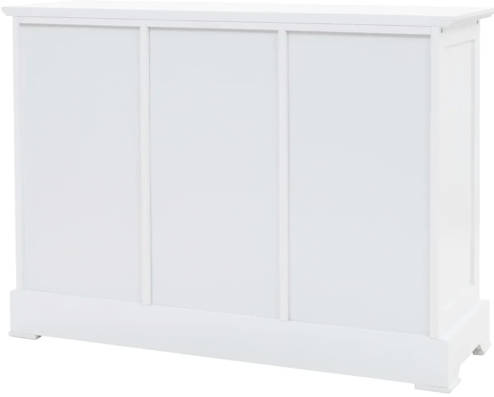 Aparador com 3 portas em MDF e madeira de pinho 105x35x77,5 cm