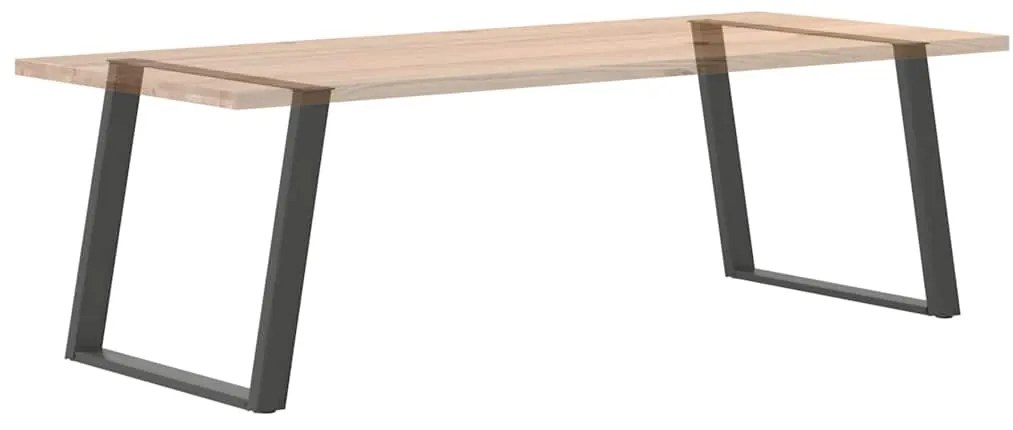 Pés para mesa de jantar em formato de U, 2 peças, antracite, 90x (72-7