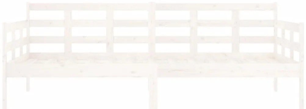 Sofá-cama 90x190 cm madeira de pinho maciça branco