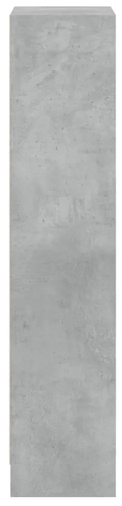Estante 3 pratele. 40x24x109cm madeira processada cinza cimento