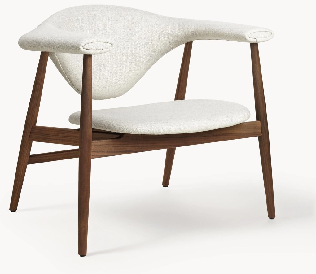 Poltrona em madeira de nogueira Masculo