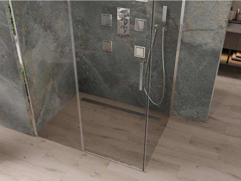 Mexen Omega cabine de duche deslizante 100 x 80 cm, transparente, cromada - 825-100-080-01-00