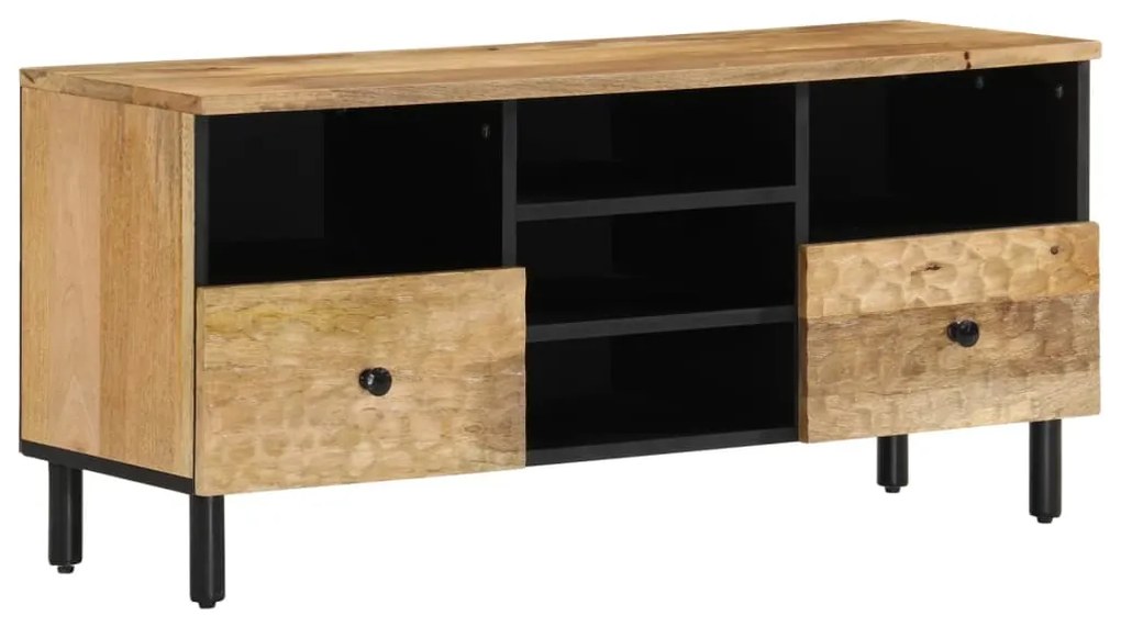 Móvel de TV 100x33x46 cm madeira de mangueira maciça