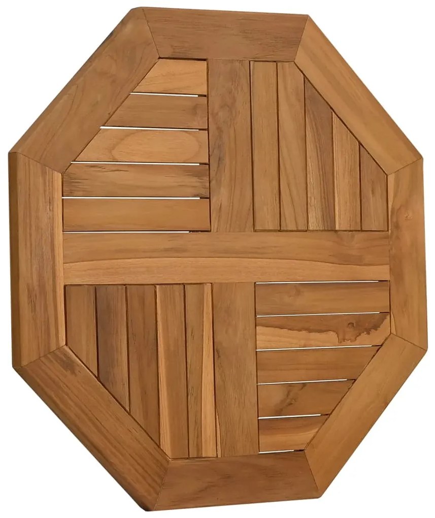 Tampo de mesa octogonal 60x60x2,5 cm madeira de teca maciça