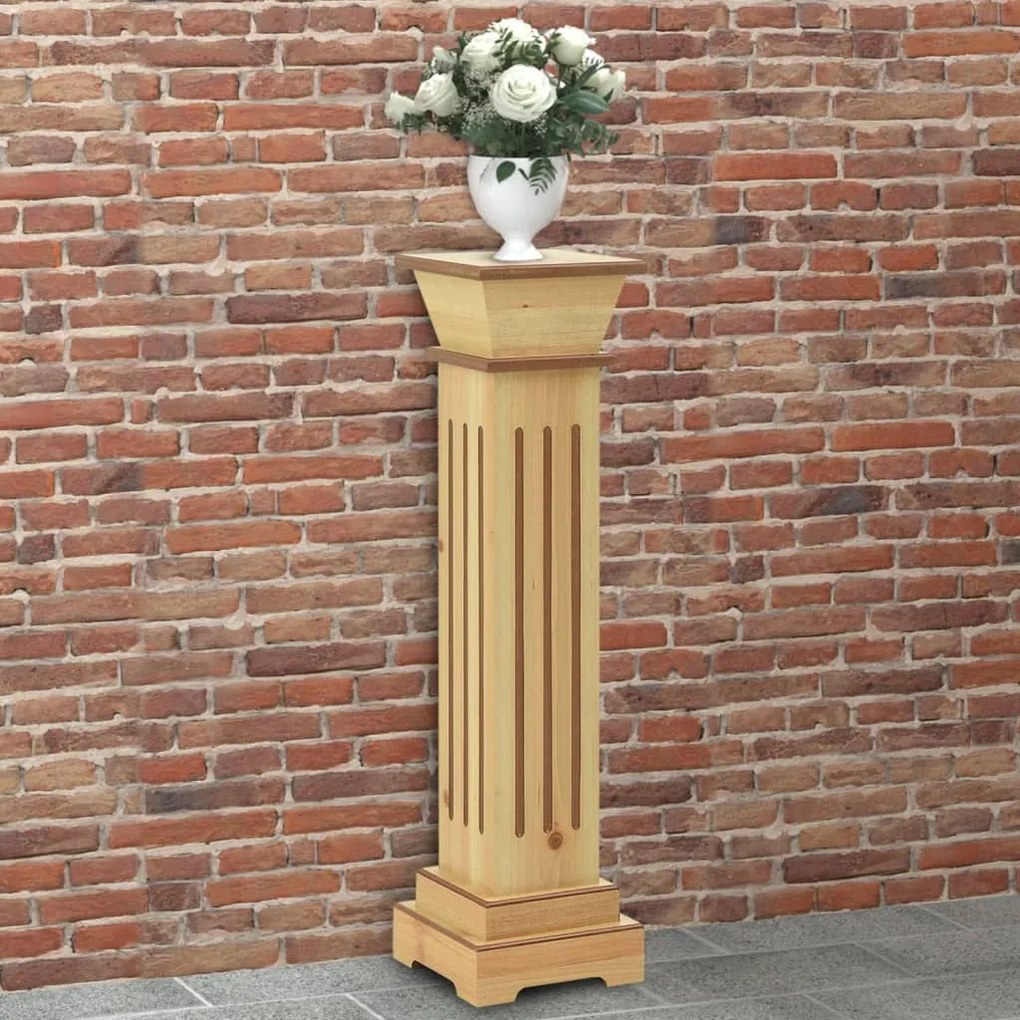 323968 vidaXL Suporte p/ plantas pilar quadrado 17x17x66 cm MDF madeira clara