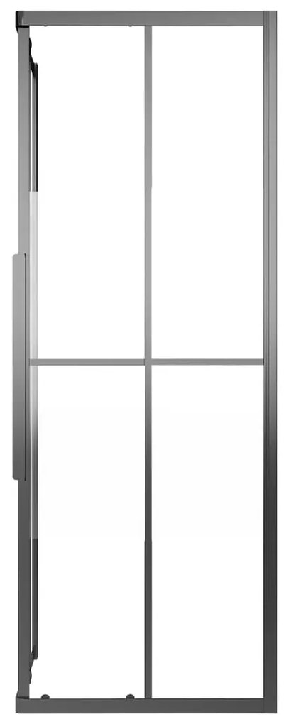 Cabine de duche ESG semiopaco 90x70x180 cm preto