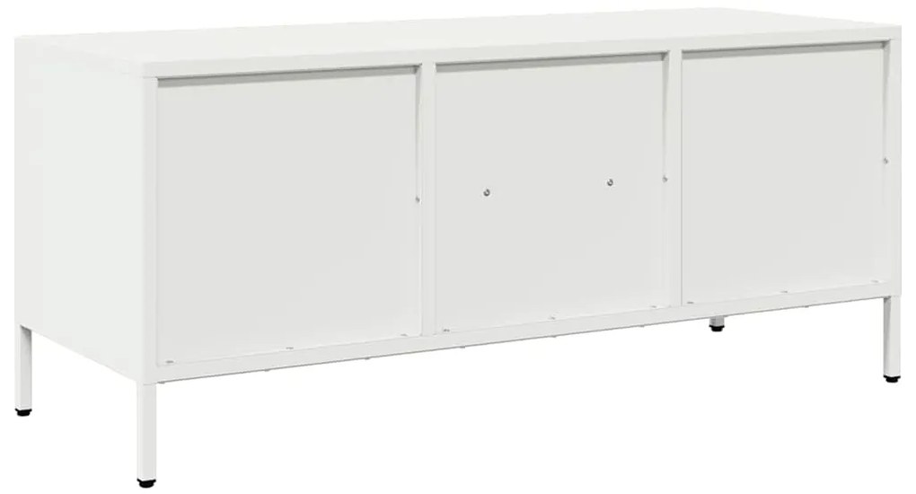 Móvel de TV 101,5x39x43,5 cm aço laminado a frio branco