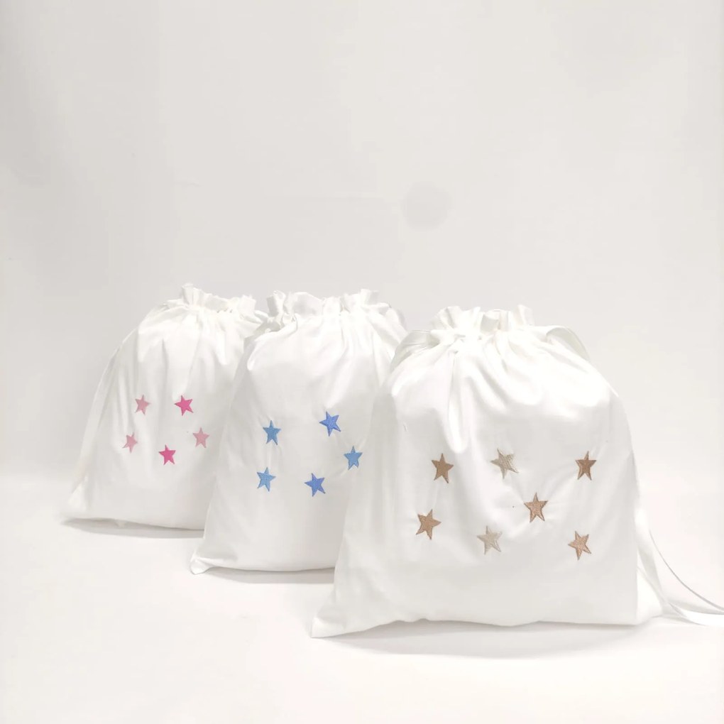 Saco Bebé Algodão Estrelas Personalizável