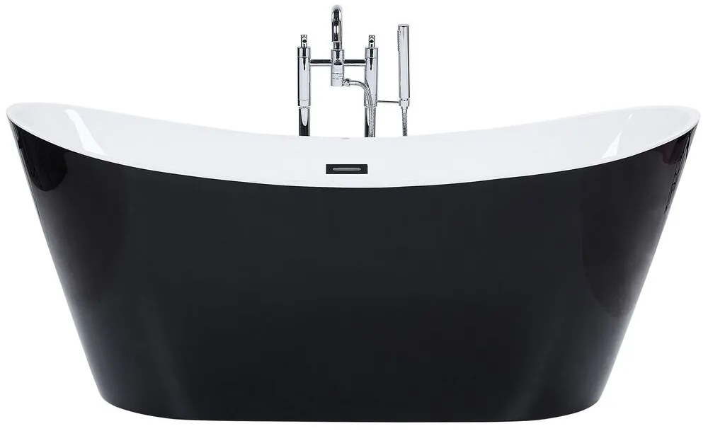 Banheira autónoma em acrílico preto 180 x 78 cm ANTIGUA Beliani