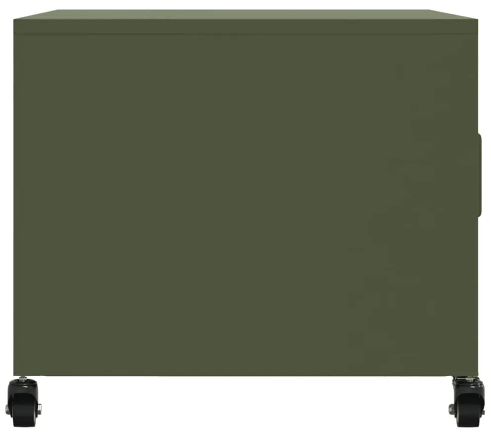 Mesa de centro 68x50x43,5 cm aço verde azeitona