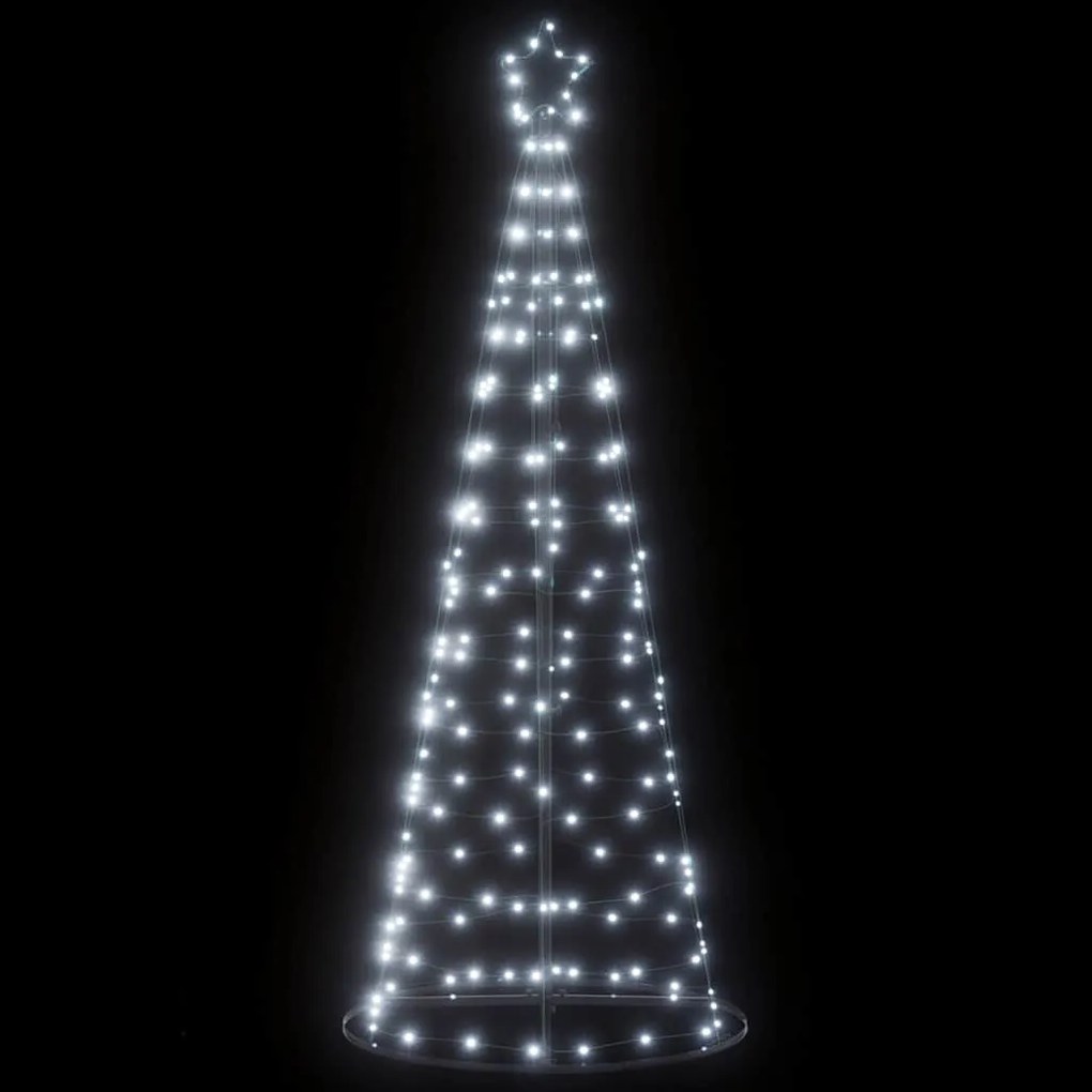 vidaXL LED Árvore de Natal 200 LEDs Branco Frio 182 cm