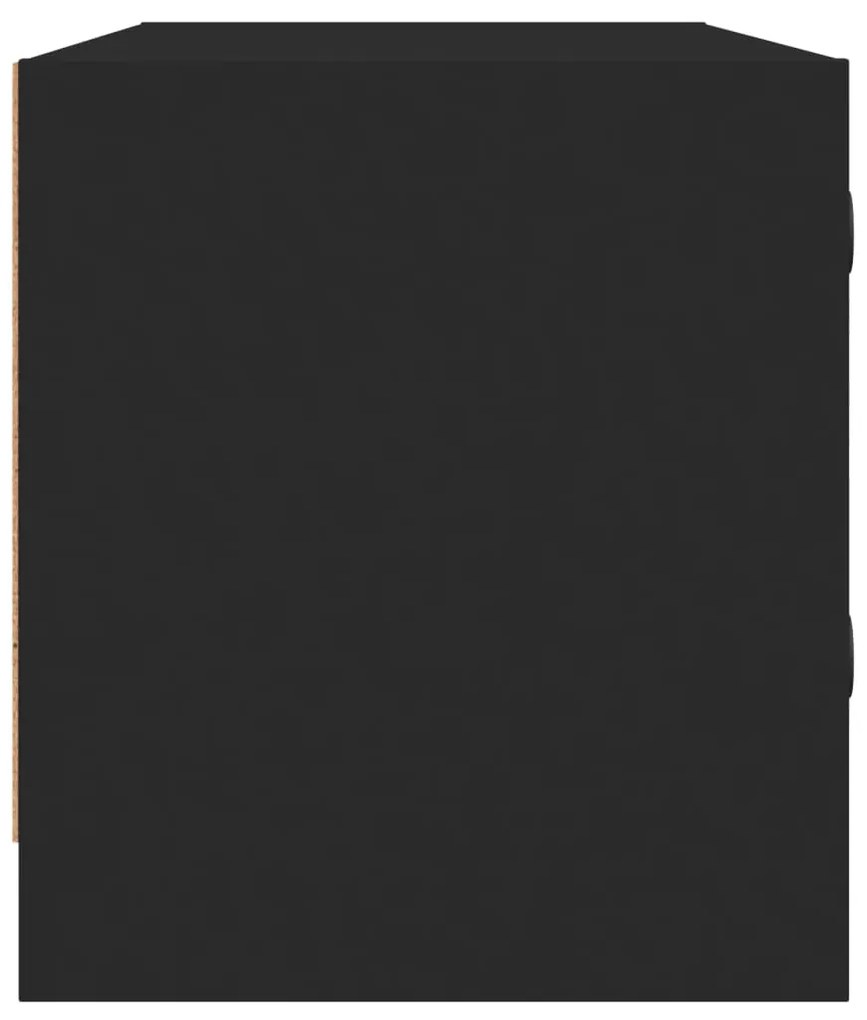 Móvel de TV c/ portas de vidro 102x37x42 cm preto
