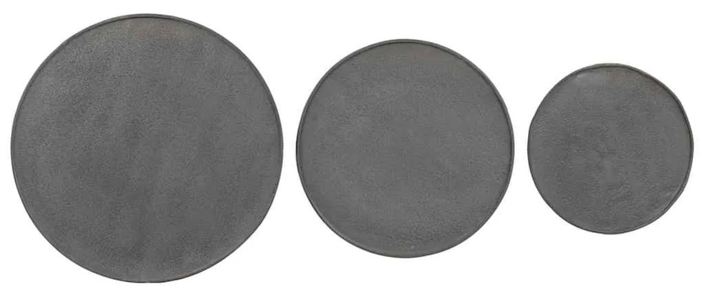 Mesas de centro 3 pcs derivados de madeira preto