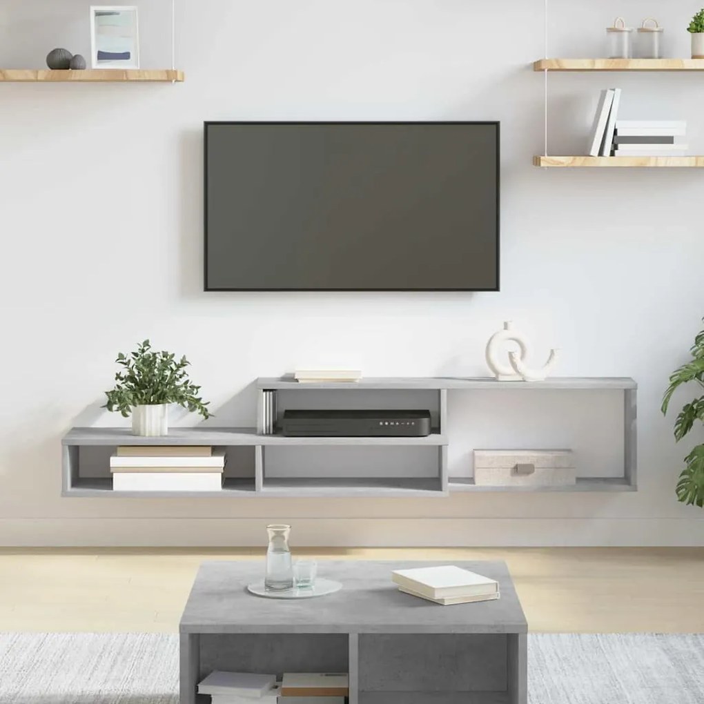 vidaXL SuportedeTVdeParede 150x25x28,5cm Madeira processada