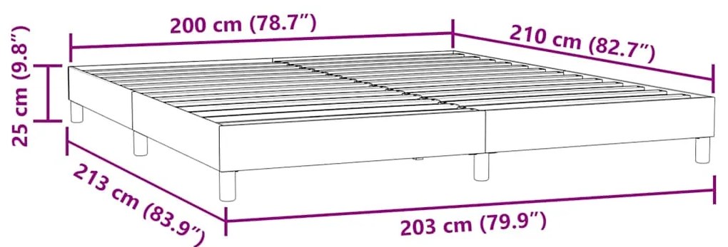 Estrutura de cama sem colchão 200x210 cm veludo preto