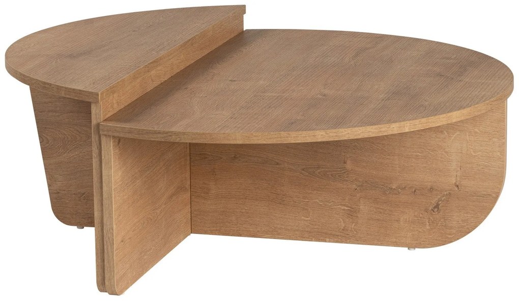 Mesa de Centro Orion – Carvalho Mel – 90x30x60 cm e 85x35x30 cm
