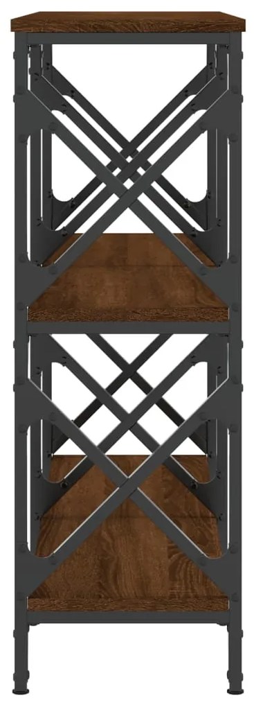 Mesa consola 100x28x80,5 cm derivados madeira carvalho castanho