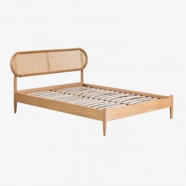 Cama Em Madeira Fraser Madeira Natural & 160 X 200 Cm - Sklum