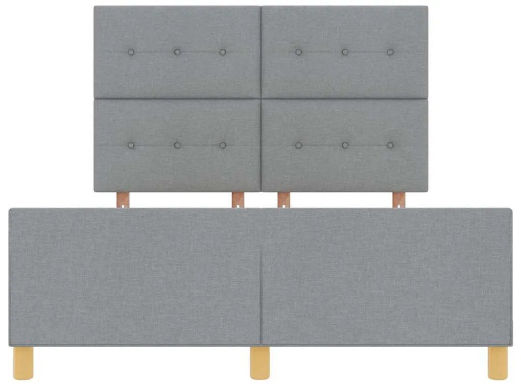 Cama vidaXL Cinza Claro 160x200 cm em Tecido