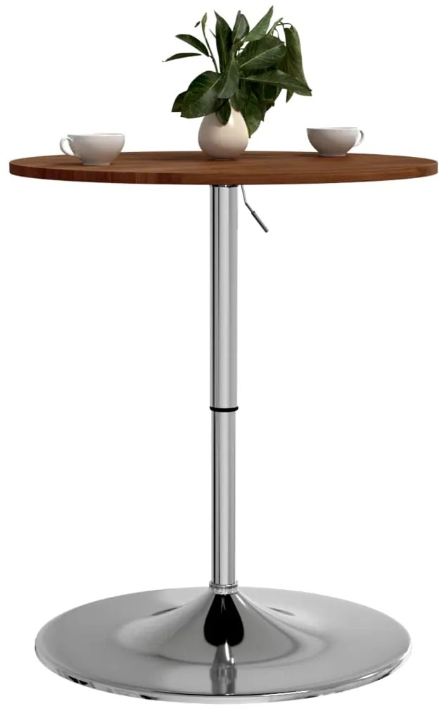 Mesa de bar Ø60x89,5 cm carvalho maciço castanho-escuro