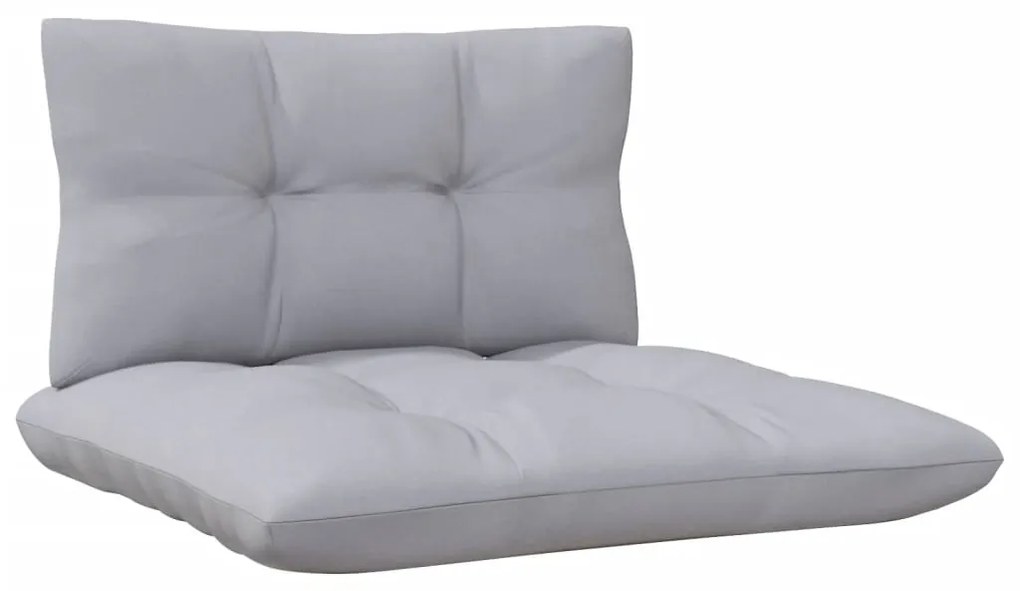 13 pcs conjunto lounge de jardim c/ almofadões cinzentos pinho