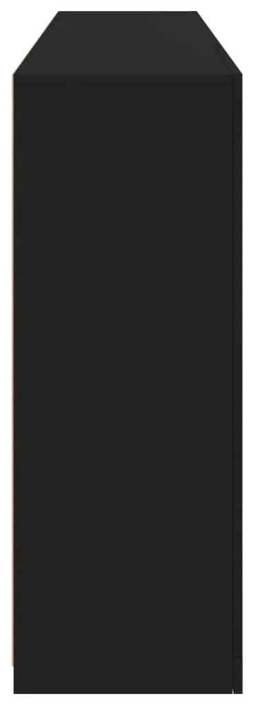 Aparador com luzes LED 181,5x37x100 cm preto