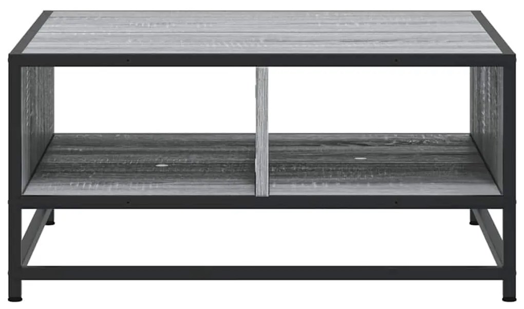 Mesa de centro derivados de madeira e metal cinzento sonoma