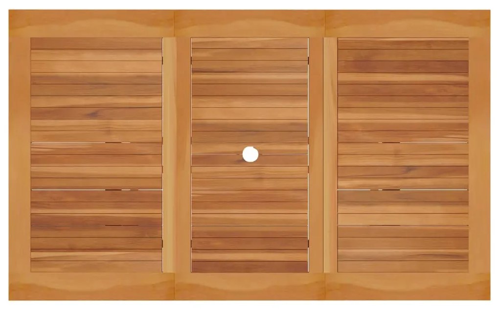 Mesa de jardim 150x90x75 cm madeira de teca maciça