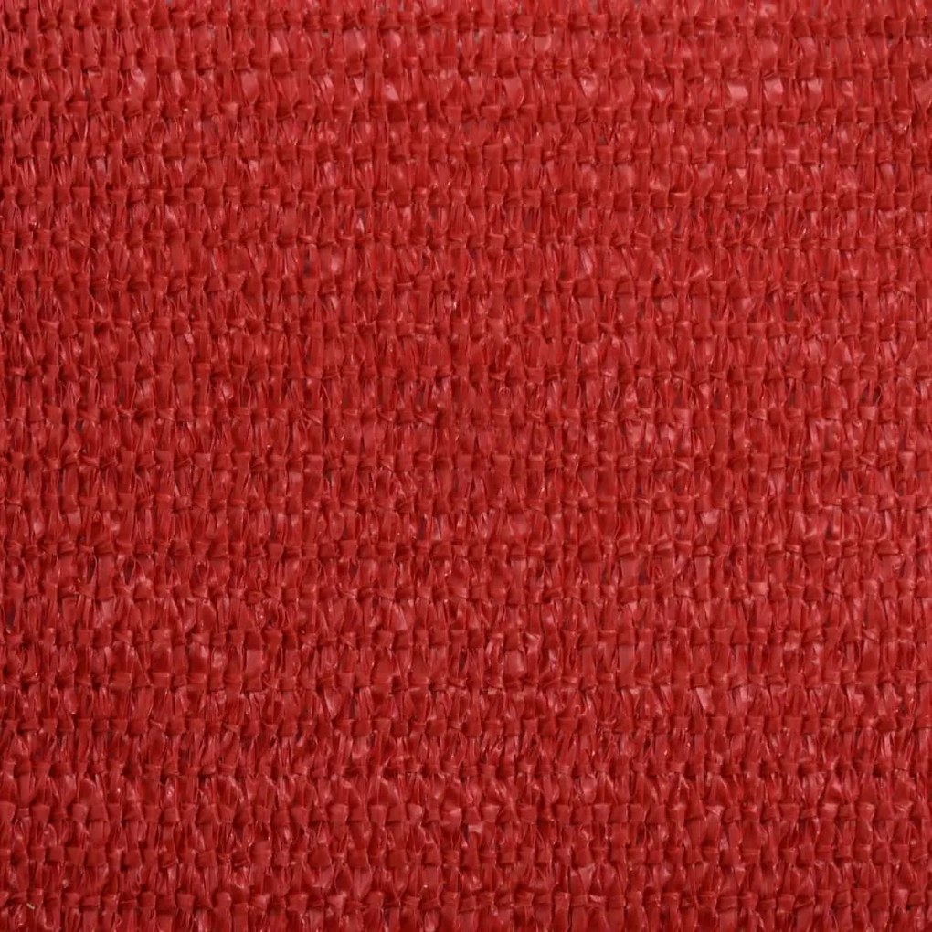 Para-sol estilo vela 160 g/m² 3x5 m PEAD vermelho