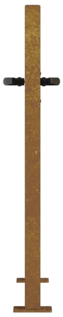 Portão de jardim 105x80 cm aço corten design bambu