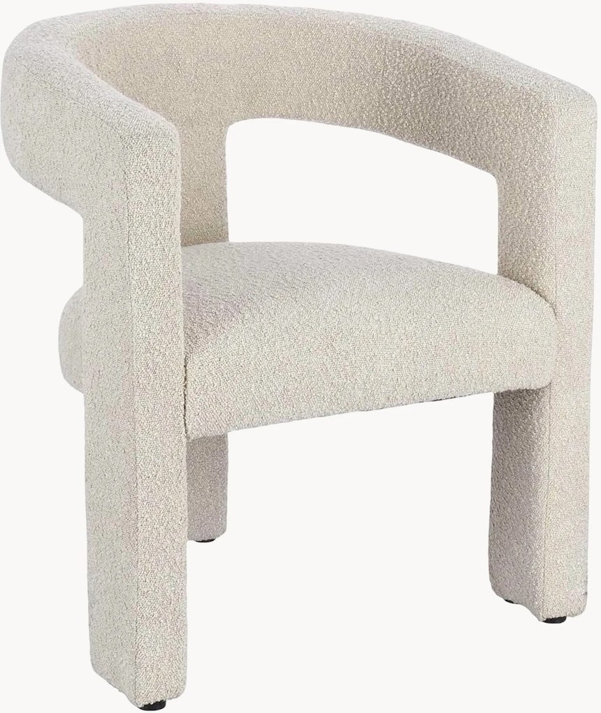 Cadeira em bouclé com estofos Arabella