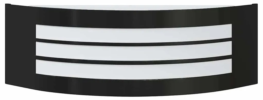 Luz de Parede Preto Aço Inoxidável IP44