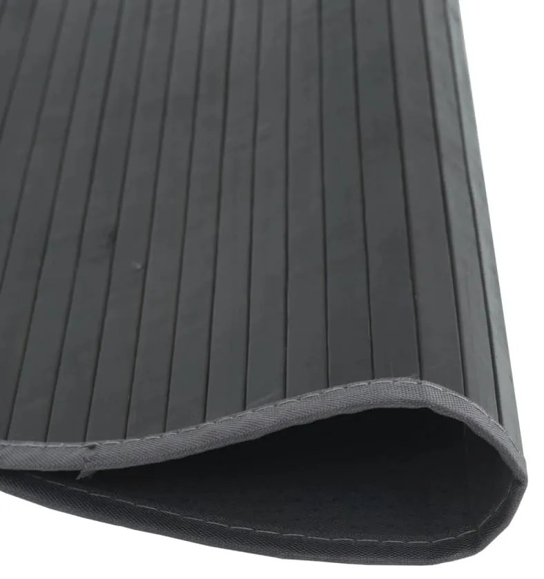 Tapete redondo 100 cm bambu cinzento