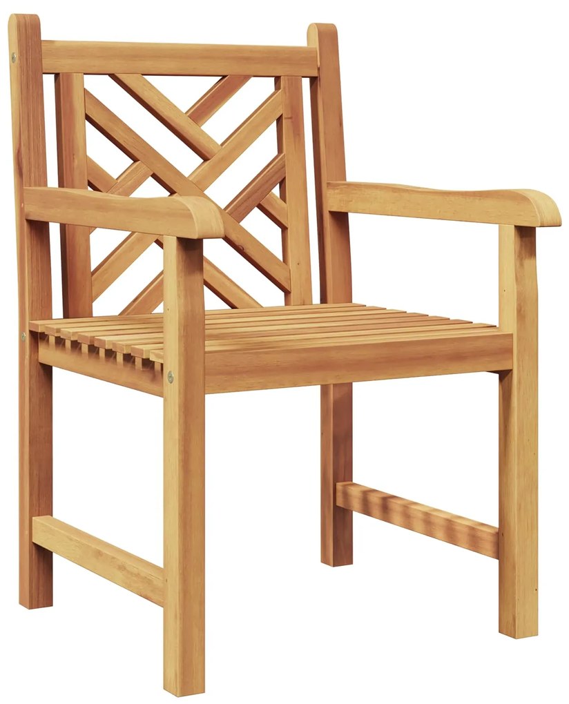 vidaXL Cadeira 2 pcs Castanho 60 x 58 x 90 cm Madeira de Teca Sólida