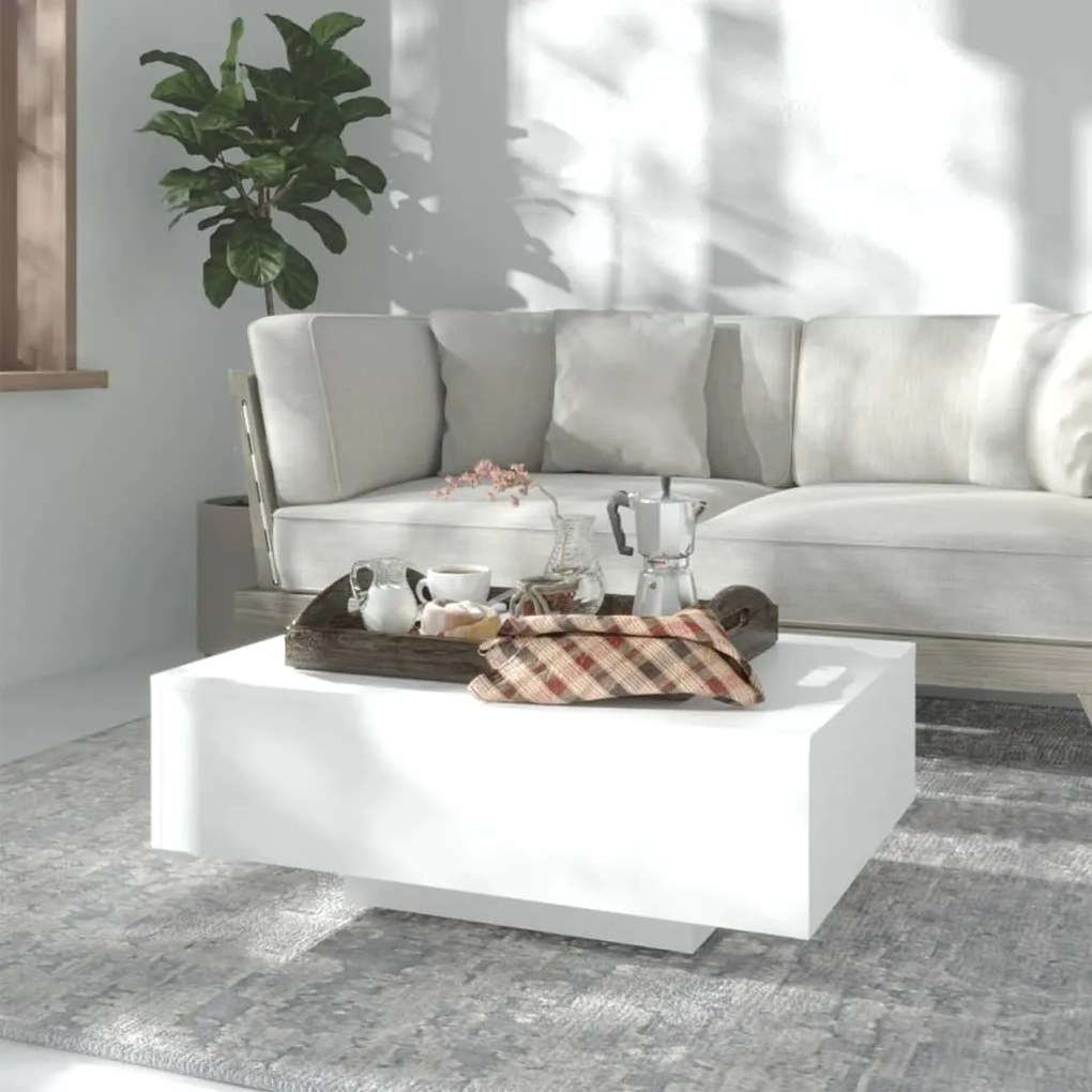 Mesa de centro 85x55x31 cm contraplacado branco