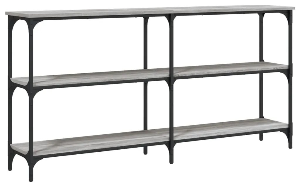 Mesa consola 150x29x75 cm derivados de madeira cinzento sonoma